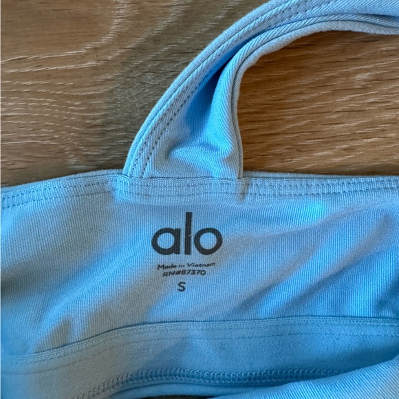 ALO ONE SHOULDER SPORTS BRA - LIGHT BLUE SMALL - Picture 2 of 2
